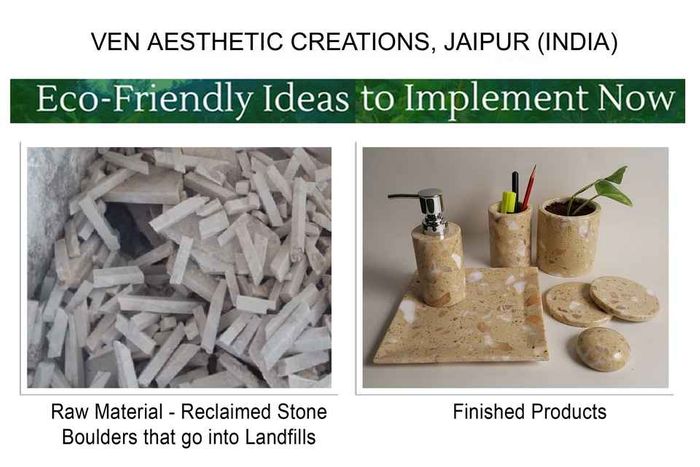 Home & Bathroom Accessories made from Recycled Crushed Stone